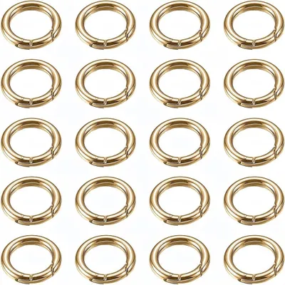 Imagen del producto de Mosquetones redondos, 20 unidades, aleación de zinc, para llaveros