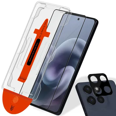 Obrázek produktu pro 1-balení Motorola G86 Power Ochranné sklo na displej & 1-balení ochrana objektivu - Tvrzené sklo | [Automatická instalace] - Bez bublin