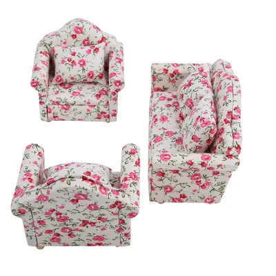 Zdjęcie produktu dla Sofa dla lalek, sofa dla lalek, zestaw mini sof, zabawka dla lalek, zestaw sof dla lalek