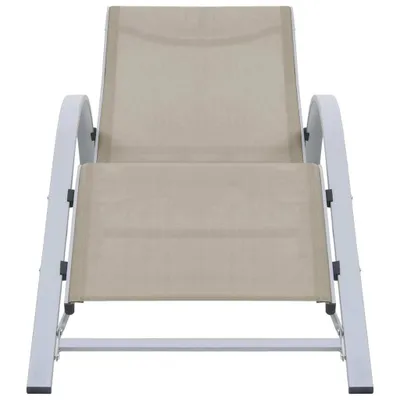 Produktbild von vidaXL Sonnenliege Textilene und Aluminium Creme
