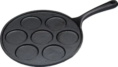 Immagine prodotto di KitchenCraft KCBLINIS padella per blinis in ghisa a sette fori Fonte Noir 24 cm (18,29)