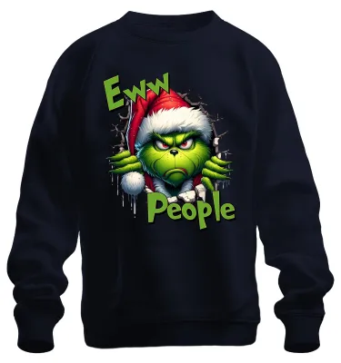 Immagine prodotto di Eww People Grinch Natale brontolone divertente regalo felpa unisex pullover, navy, M