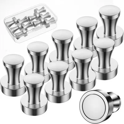 Obrázok produktu pre Neodymové magnety, balenie po 10 ks, 16 x 20 mm, magnetické, silné, malé, na biele tabule, nástenky, chladničky