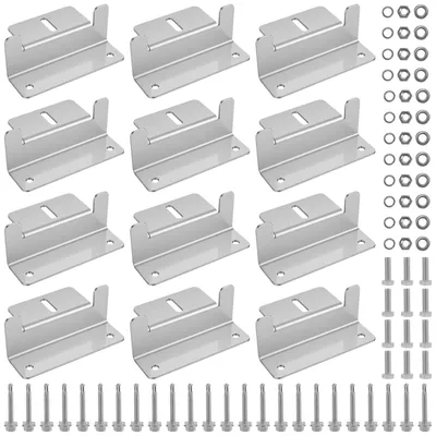 12er-Set Alu-Z-Beugel für Solarmodule, 10x4,2 cm