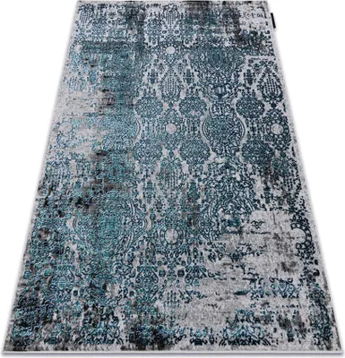 Produktbild von Modern DE LUXE Teppich 2081 Ornament vintage - Strukturell blau / grau Blau 160x220 cm