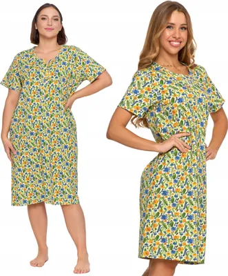 Produktbild von Damen Nachthemd Charmant Schlafanzug Bunt Komfortabel Floral MORAJ - XXL