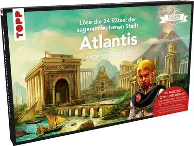 Produktbild von Escape Experience Adventskalender - Atlantis. Löse die 24 Rätsel der sagenumwobenen Stadt