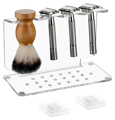 Image de Support pour rasoir pour la douche, organisateur gain de place pour hommes