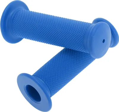 Image de 2 Poignées de vélo, 117mm Poignées de guidon courtes, Poignées de vélo ergonomiques en caoutchouc pour enfants pour trottinette Cruiser Vélos d'équilibre VTT, Bleu