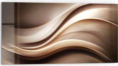 Produktbild von DEQORI Küchenrückwand Glas 80x40 cm 'Edelmetallschwingung' Spritzschutz Bad Rückwand