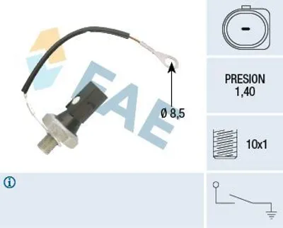 Produktbild von FAE 12895 Öldruckschalter Öldrucksensor für VW Golf V Schrägheck (1K1) TOURAN (1T1, 1T2) Passat Variant (3C5) Passat Limousine (3C2) für AUDI A4 Avant