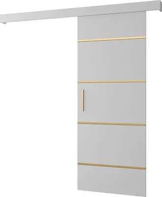 Produktbild von MEBLE KRYSPOL Schiebetürsystem SALWADOR 4 mit Schienenabdeckung, Einbautüren, 90x204cm, Weiß