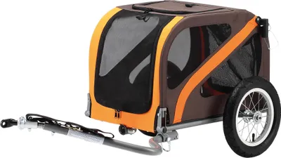 Produktbild von Blue Bird Mini-Hundeanhänger 12" mit Jogger, braun/orange (61010601)