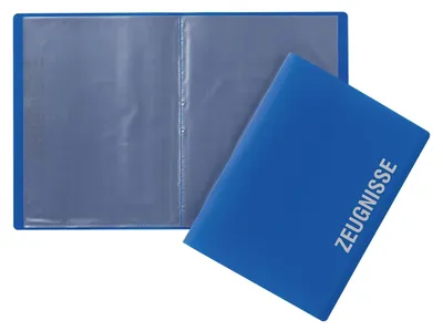 Productafbeelding van Zeugnismap A4 van polypropyleen, blauw