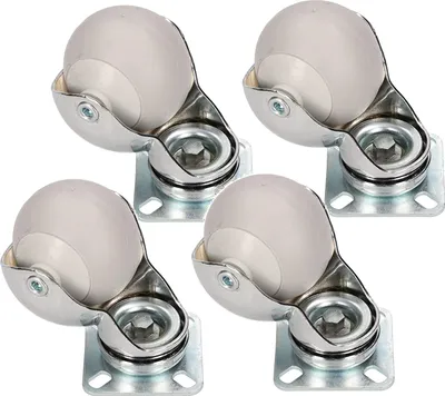 Produktbild von KOTARBAU® 4er Set Möbelrollen Ø 40mm Alle Böden Geeignet Lenkrollen Gummirollen Transportrollen Sofarollen Schieberollen Werkzeugrollen Schwerlastrollen