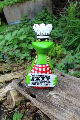 Produktbild von Zaunhocker Frosch Grill rot/weiß