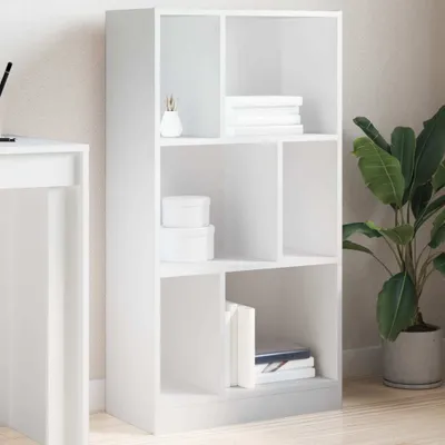 Zdjęcie produktu dla Maison Exclusive – regał na książki, biały, 57 x 28,5 x 107,5 cm, materiał drewnopochodny