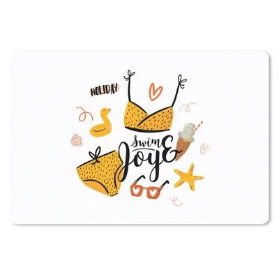 Produktbild von MuchoWow® Mauspad Mousepad Bikini - Sommer - Gelb 27x18 cm - Mousepads - Maus Mat - Pad - Mausunterlage - Büroartikel - Desk Matten