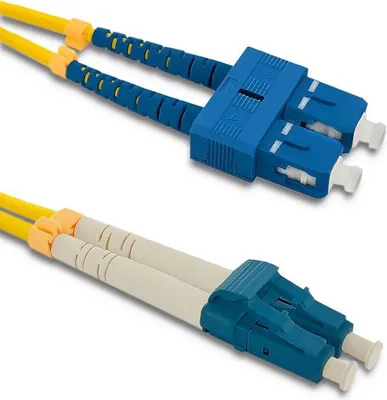 Productafbeelding van Qoltec SC/UPC - LC/UPC glasvezel patchkabel | Single-mode | 9/125 | G652D | Duplex | 5 meter