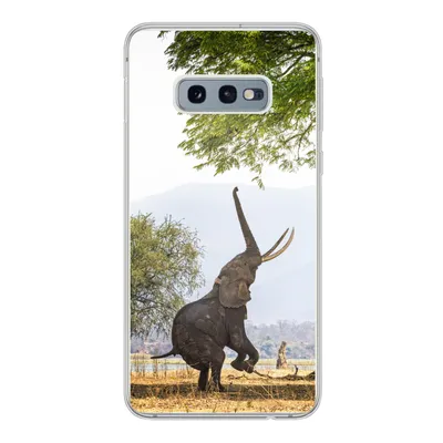 Produktbild von MuchoWow® Handyhülle Schutzhülle Hülle für Samsung Galaxy S10e Elefant - Baum - Blätter Silikon Softcase Handy Hülle - Handy