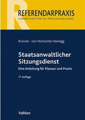 Produktbild von Staatsanwaltlicher Sitzungsdienst