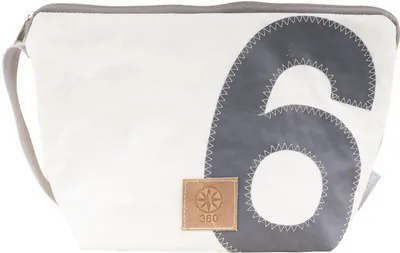 Kulturtasche Kulturbeutel Matrose XL Weiss mit Zahl