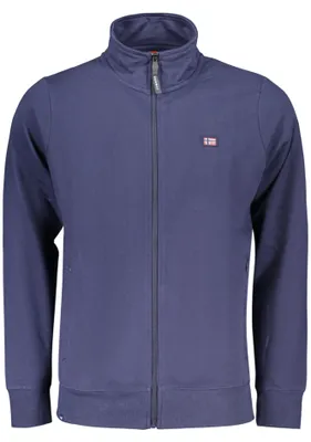 Produktbild von Herren Blue Zip-Sweatshirt aus Norwegen mit Reißverschlusstaschen