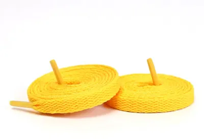 Productafbeelding van CHPN – Veters – Veters – Gele veters – Veteruiteinde – Schoenaccessoires – Geel – 120 cm – 1 paar – Platte veters