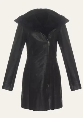 Produktbild von Lammfellmantel - KATE - Größe: S | Farbe: Schwarz