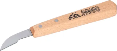 Zdjęcie produktu dla Nóż rzeźbiarski STUBAI 45 mm | nóż rzeźbiarski z drewnianą rękojeścią, bardzo ostry, długi, ścięta krawędź, obróbka drewna, narzędzie rzeźbiarskie