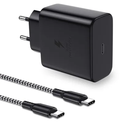 Productafbeelding van Glosole 45W USB-C oplader, snellader met USB-C naar USB-C nylon oplaadkabel