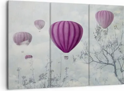 Produktbild von Bild auf Leinwand - Leinwandbild - Ballon Baum Flug - 105x70cm - Wand Bild - Wanddeko - Wandbilder - Leinwanddruck - Bilder - Kunstdruck - Wanddekoration - Leinwand bilder - Wandkunst - CE105x70-3581