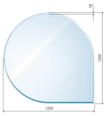 Produktbild von Raik Kamin Glasplatte Tropfen 2 inkl. Facette