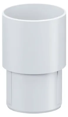 Produktbild von INEFA Fallrohr Verbinder, PVC DN100 / 100mm Weiß Ablaufrohrverbinder Dachrinnenzubehör, einfache Steckmontage, Germany