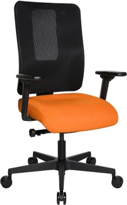 Produktbild von Topstar Bürostuhl Sitness Open X (N) Deluxe, OX300TW2 T340 orange, schwarz, schwarz Stoff
