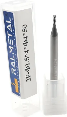 Obrázek produktu pro Hliníková fréza z tvrdokovu, 2 řezné hrany, 1,5 x 4D x 50, 45 HRC