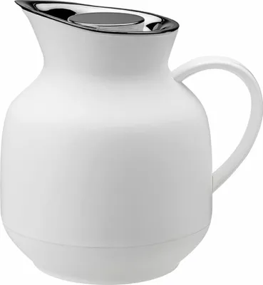 Image de Stelton Verseuse isolante Amphora pour thé, théière avec insert en verre, thermos, plastique, Soft White, 1 litre, 222