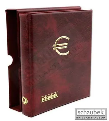 Produktbild von Schaubek Numismatik 10-Euro-Münzalbum, rot, mit Schutzkassette A-KO9401