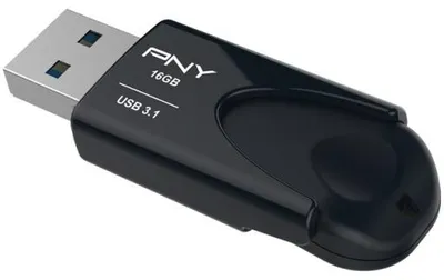 Produktbild von PNY Attache 4 USB-Stick 16 GB USB Typ-A 3.2 Gen 1 (3.1 Gen 1) Schwarz
