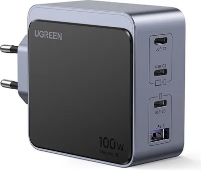 Produktbild von Ugreen Nexode S 100W 4-Port GaN Fast Charger EU gray (35043)