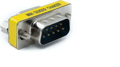Produktbild von SYSTEM-S D Sub9 Adapter 9 Pin Stecker zu Buchse DB9 Kabel in Grau für RS232