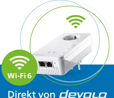 Produktbild von devolo Magic 2 WiFi 6 Powerline Mesh WLAN Verstärker 1x Erweiterungsadapter