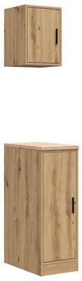 Zdjęcie produktu dla vidaXL Szafki garażowe 2 szt. Materiał drewnopochodny dąb rzemieślniczy