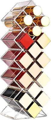 Produktbild von Platzsparende transparente Box, integrierter Pinselhalter, Make-up-Organizer für den täglichen Gebrauch.