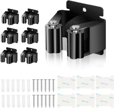 Immagine prodotto di Porta-scopa da parete con kit di montaggio per attrezzi da giardino, spazzole, pale e utensili