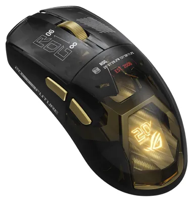 Image de ASUS ROG Harpe II Extreme Edition 20 Gaming Mouse souris Droitier RF Wireless + Bluetooth + USB Type-A Optique 65000 DPI