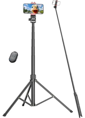 Productafbeelding van Handig statief, 210 cm, zwart, aluminium, met afstandsbediening