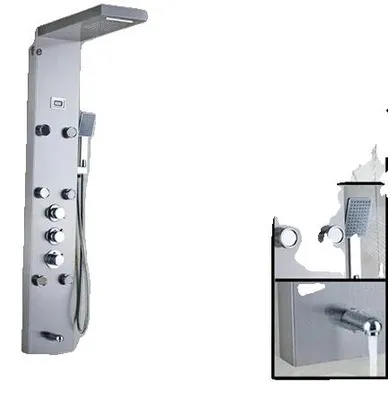 Obrázok produktu pre Sprchový panel, dažďová hlavica, digitálny displej teploty, nikl-F-1258