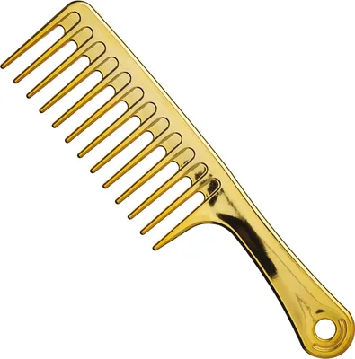 Produktbild von Goldener Breitzahnkamm, 24,5 cm, für langes, gewelltes oder lockiges Haar