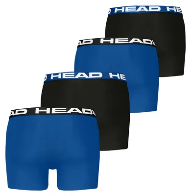 Produktbild von Head Herren Basic Boxer Pant Shorts Unterwäsche Unterhose 4 er Pack, Farbe:Black / Blue, Bekleidungsgröße:L